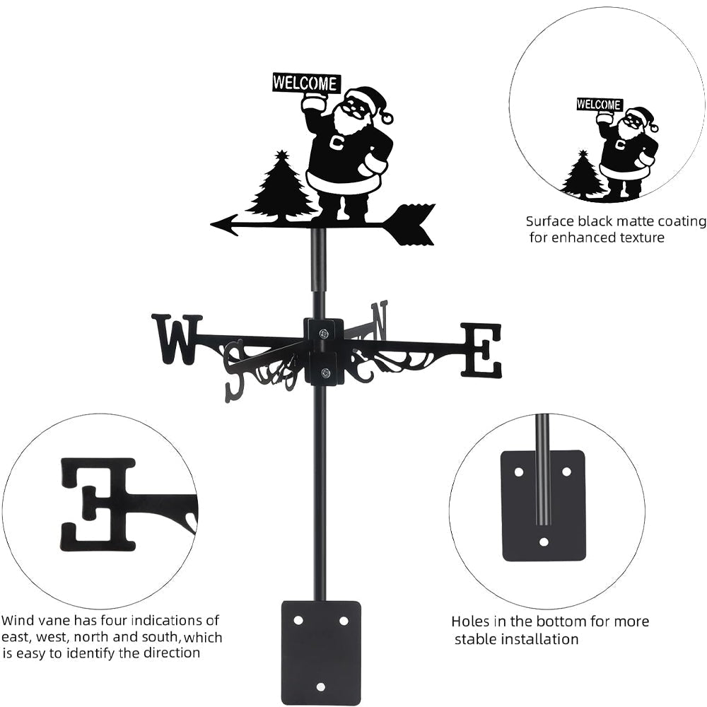 Santa Claus Stainless Steel Weathervane - MISSIRON