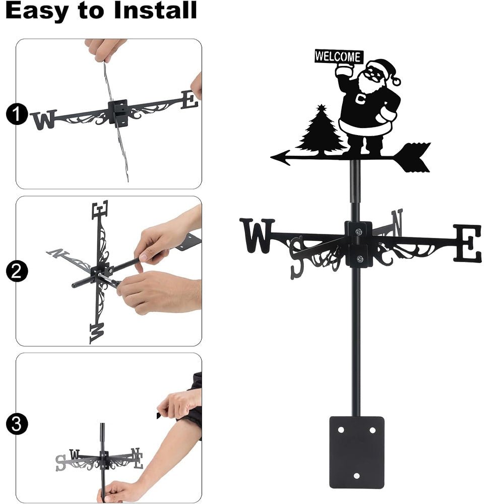 Santa Claus Stainless Steel Weathervane - MISSIRON