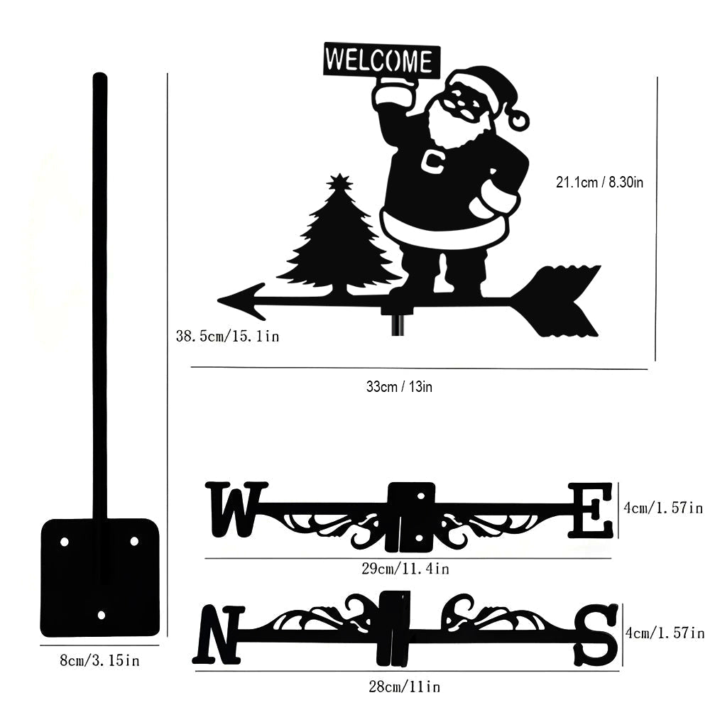 Santa Claus Stainless Steel Weathervane - MISSIRON