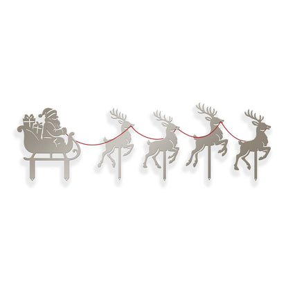 Santa Sleigh Yard Stakes - MISSIRON