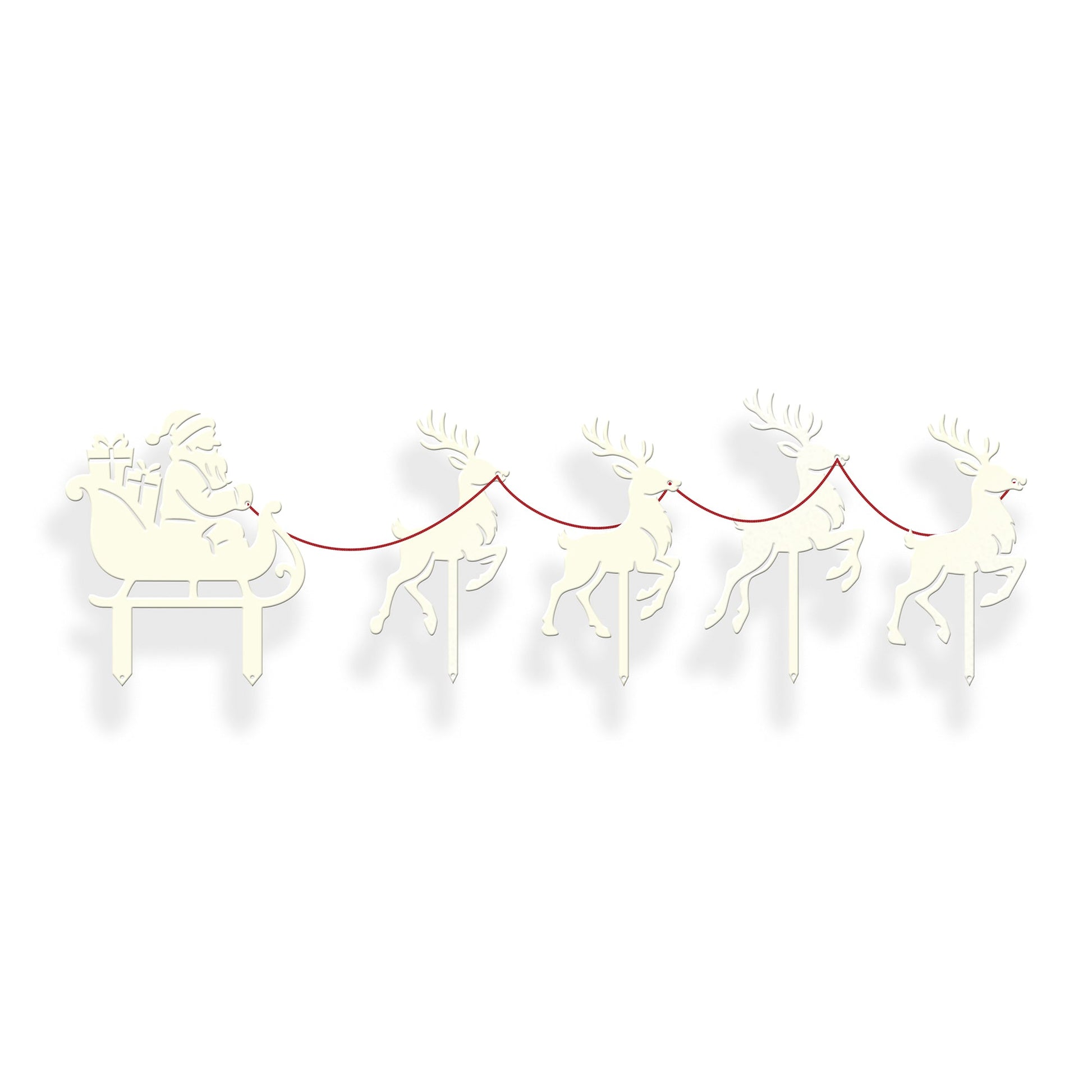 Santa Sleigh Yard Stakes - MISSIRON