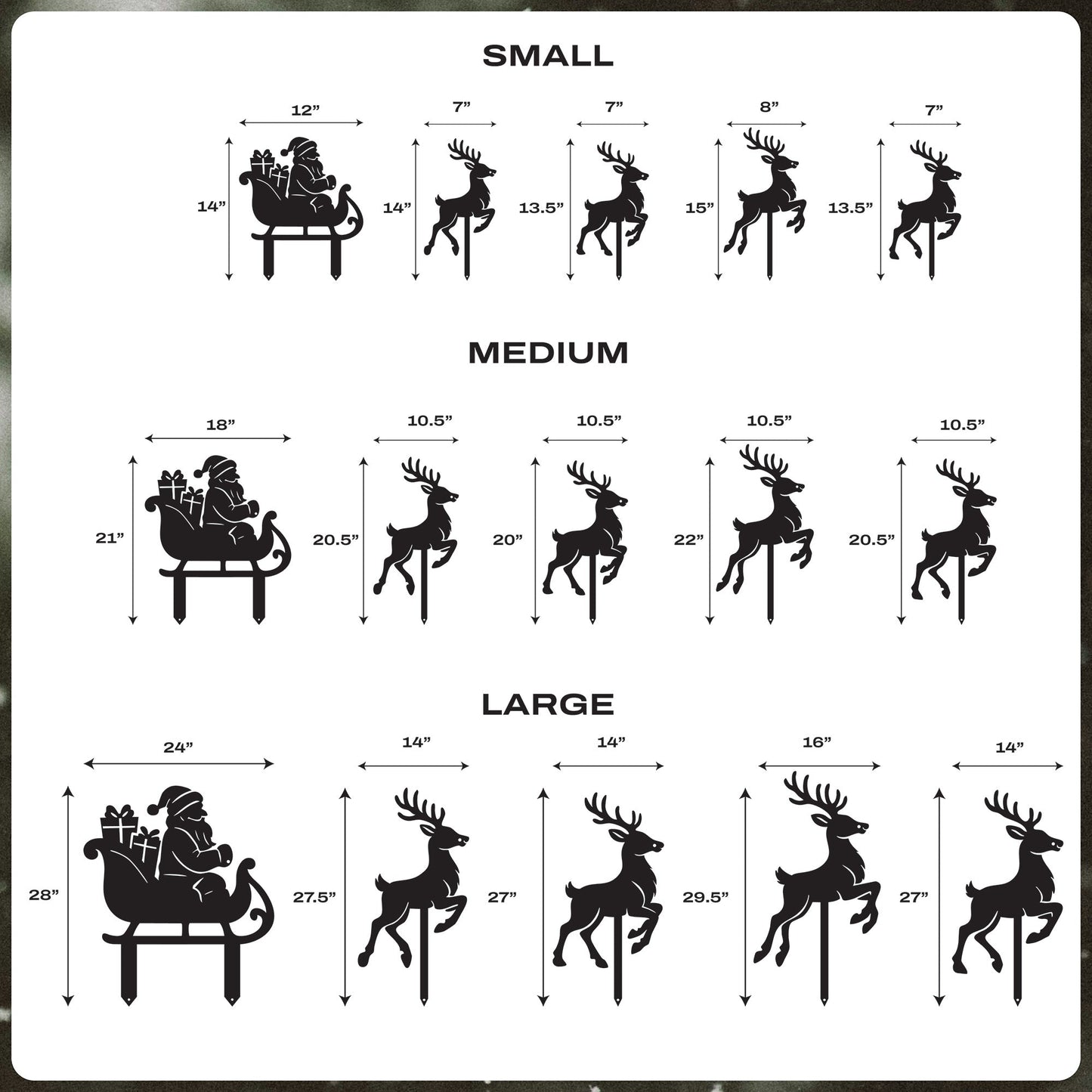Santa Sleigh Yard Stakes - MISSIRON