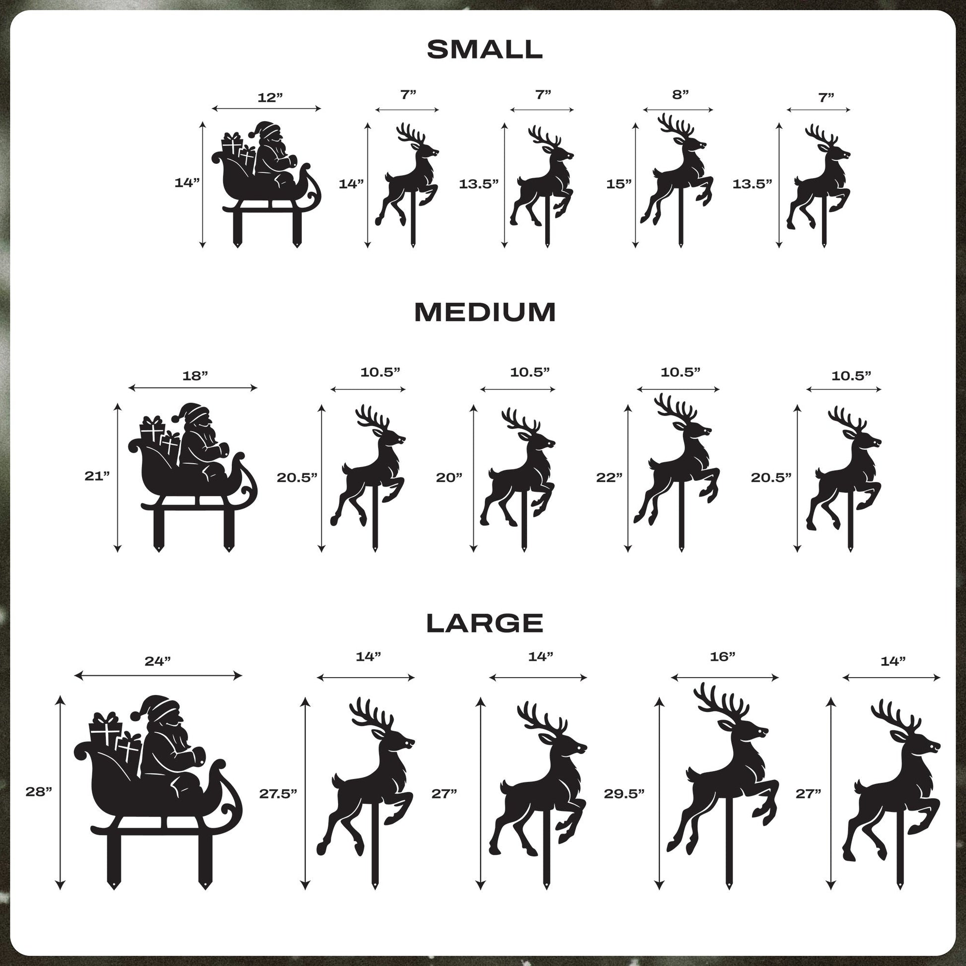 Santa Sleigh Yard Stakes - MISSIRON