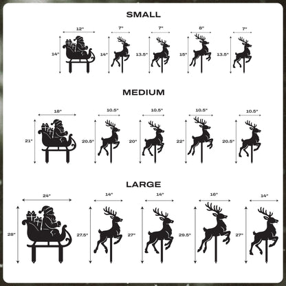 Santa Sleigh Yard Stakes - MISSIRON