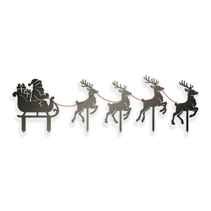 Santa Sleigh Yard Stakes - MISSIRON