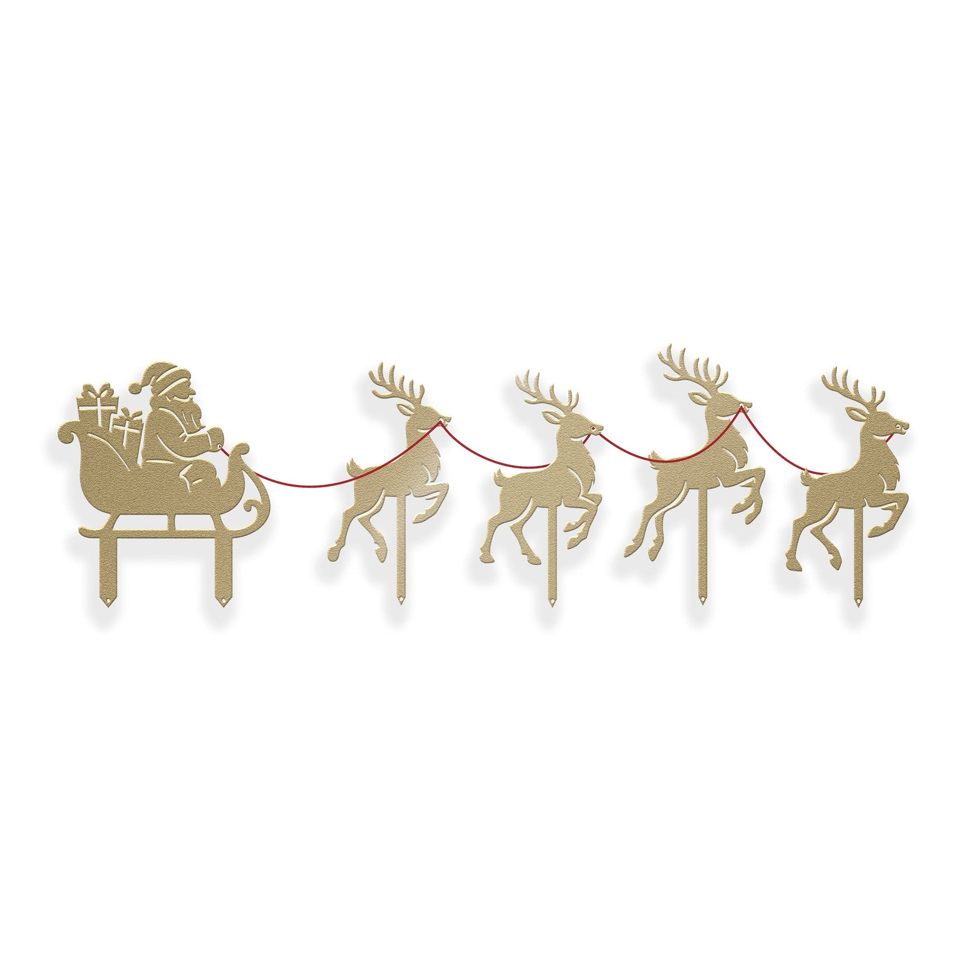 Santa Sleigh Yard Stakes - MISSIRON