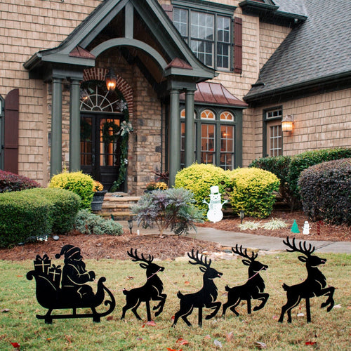 Santa Sleigh Yard Stakes - MISSIRON