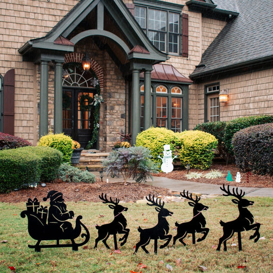 Santa Sleigh Yard Stakes - MISSIRON