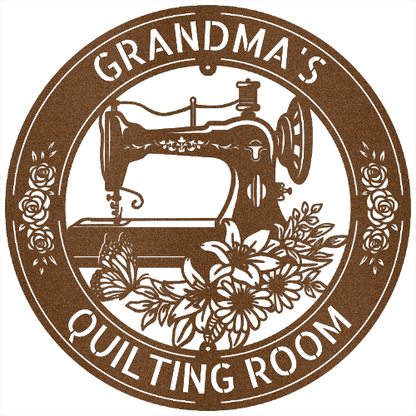 Sewing Sign - Personalized Metal Sign for Quilting Room Decor - MISSIRON