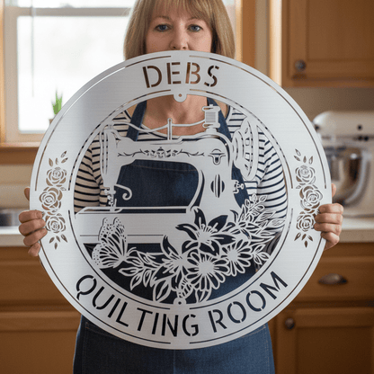 Sewing Sign - Personalized Metal Sign for Quilting Room Decor - MISSIRON