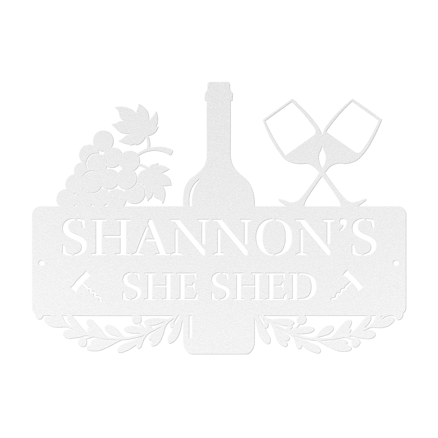 She Shed Wine Metal Sign - MISSIRON