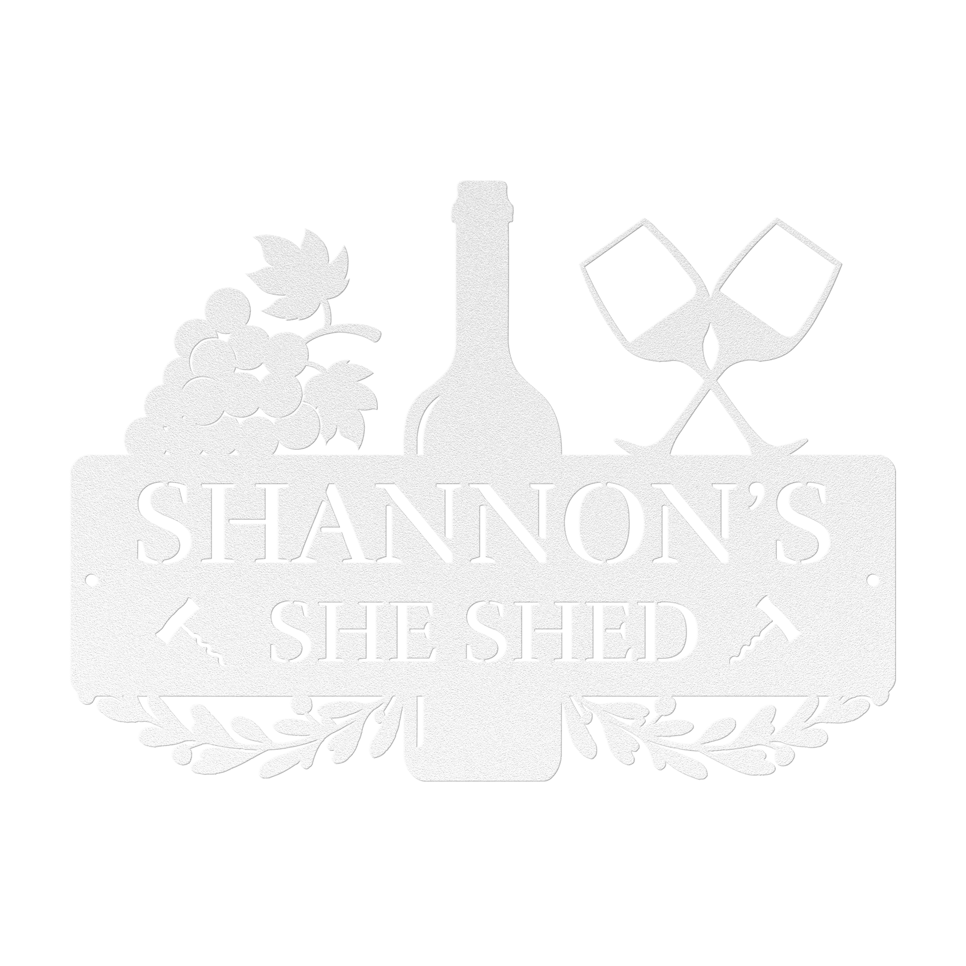 She Shed Wine Metal Sign - MISSIRON