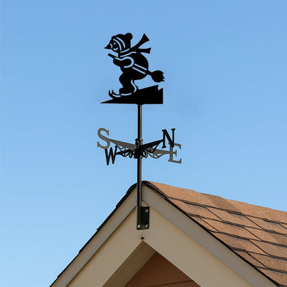 Skiing Christmas Snowman Stainless Steel Weathervane - MISSIRON