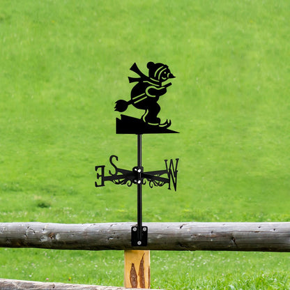 Skiing Christmas Snowman Stainless Steel Weathervane - MISSIRON