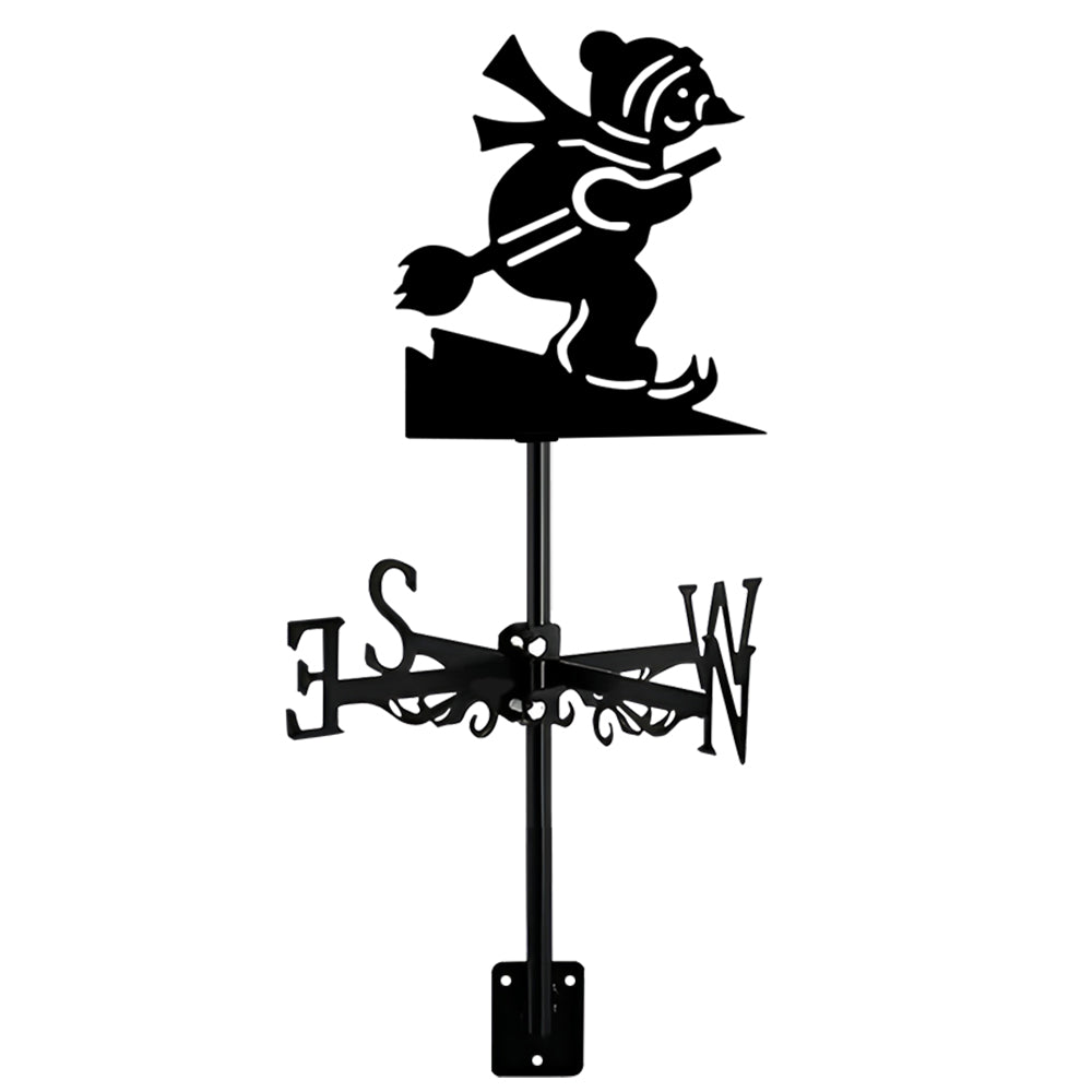 Skiing Christmas Snowman Stainless Steel Weathervane - MISSIRON