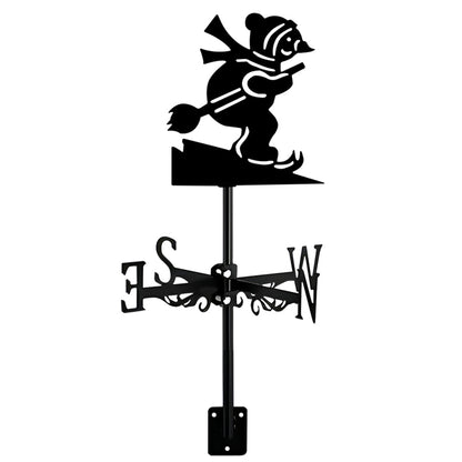 Skiing Christmas Snowman Stainless Steel Weathervane - MISSIRON