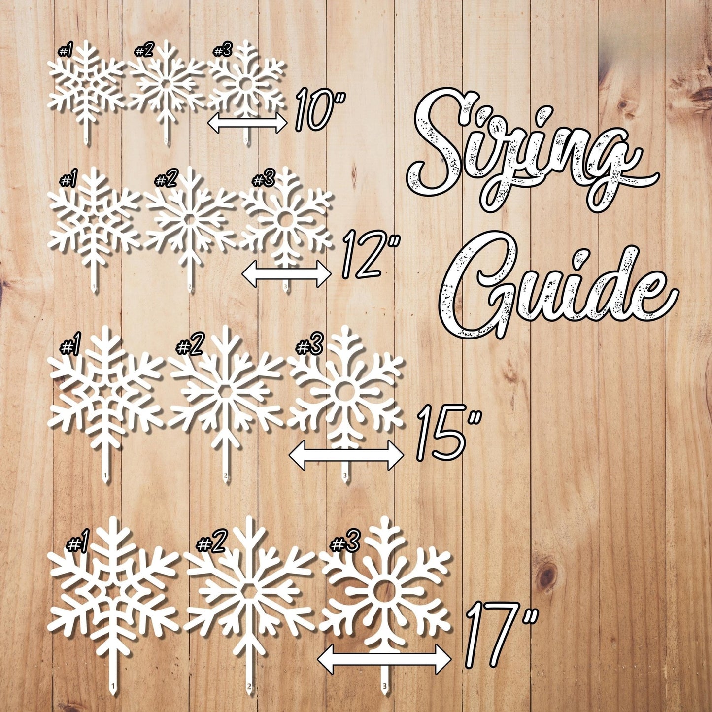 Snowflake Metal Yard Stakes, Winter Yard Decor Metal Signs - MISSIRON