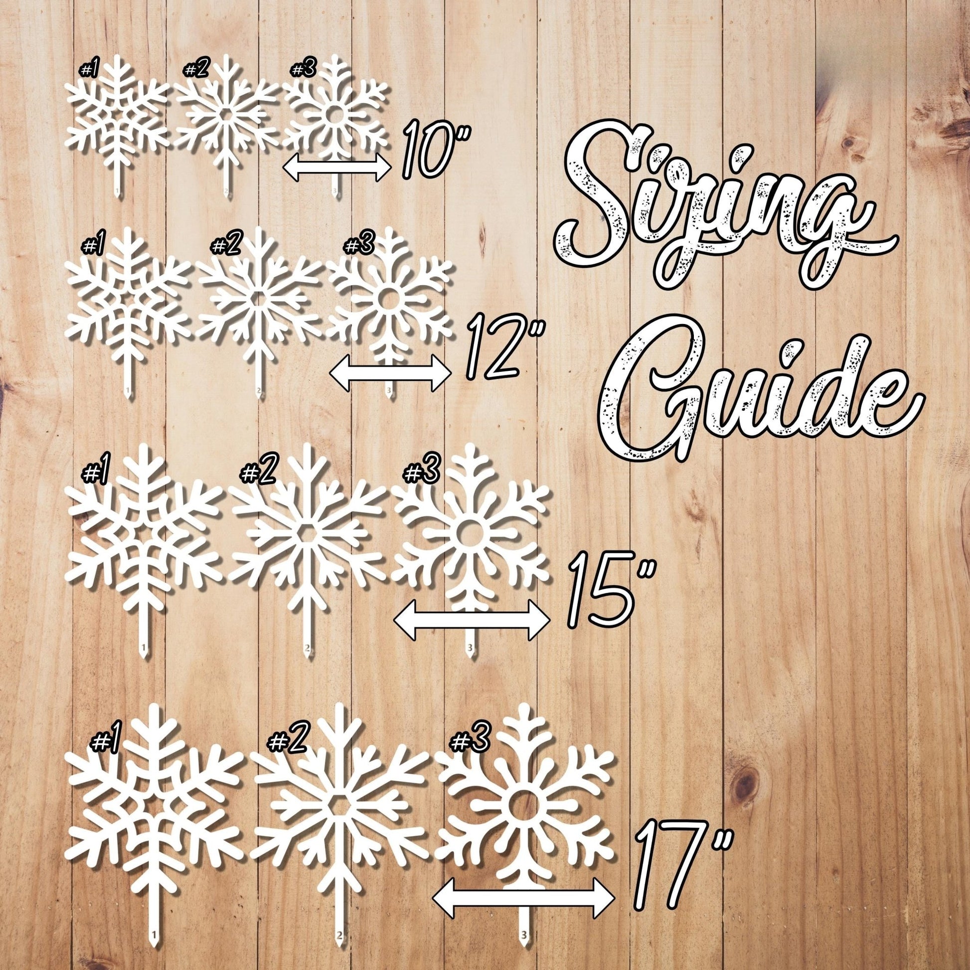 Snowflake Metal Yard Stakes, Winter Yard Decor Metal Signs - MISSIRON