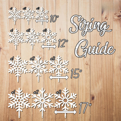 Snowflake Metal Yard Stakes, Winter Yard Decor Metal Signs - MISSIRON