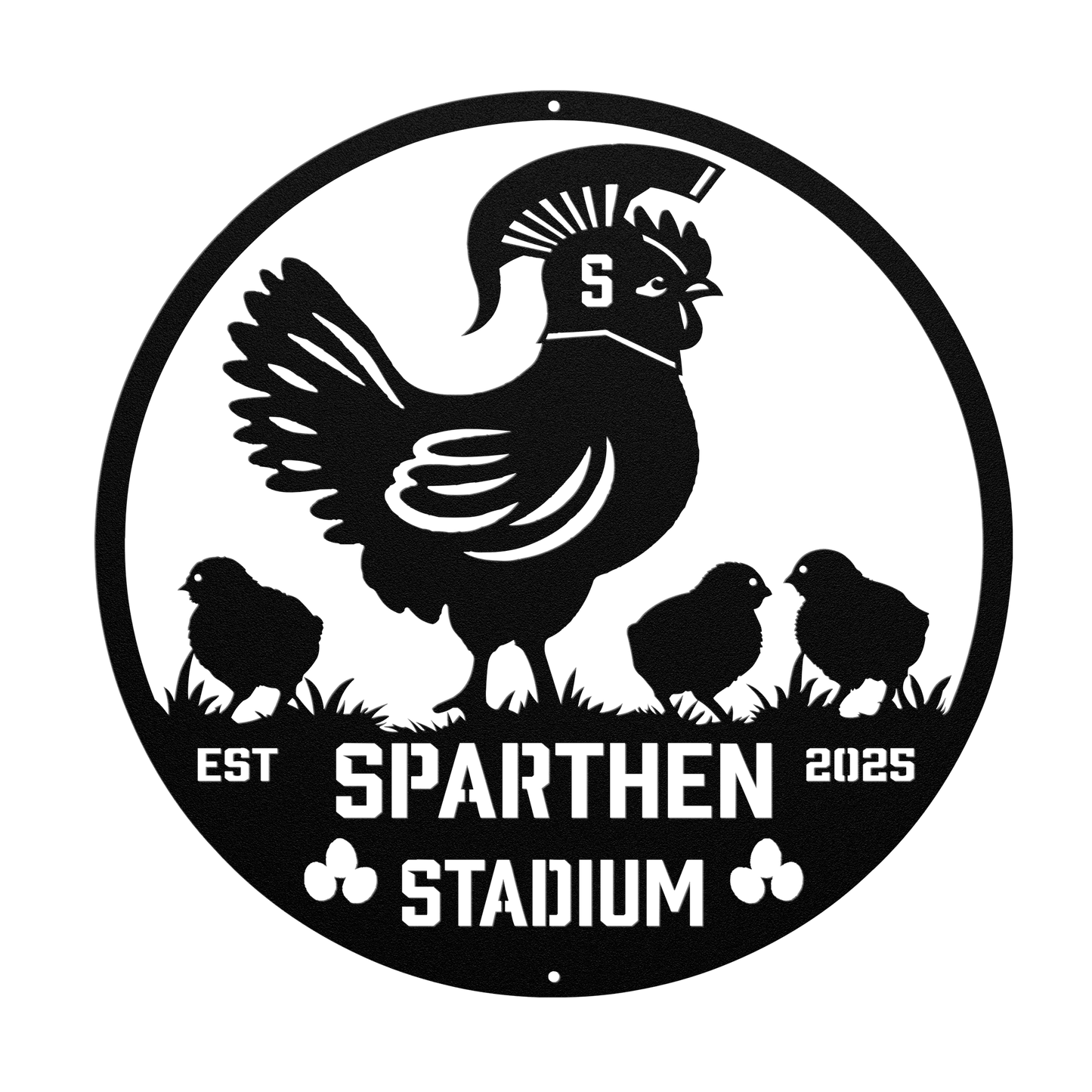 Spart - Hen Stadium Chicken Coop Metal Sign - MISSIRON