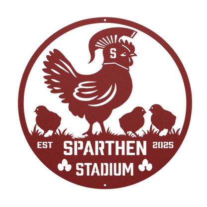 Spart - Hen Stadium Chicken Coop Metal Sign - MISSIRON