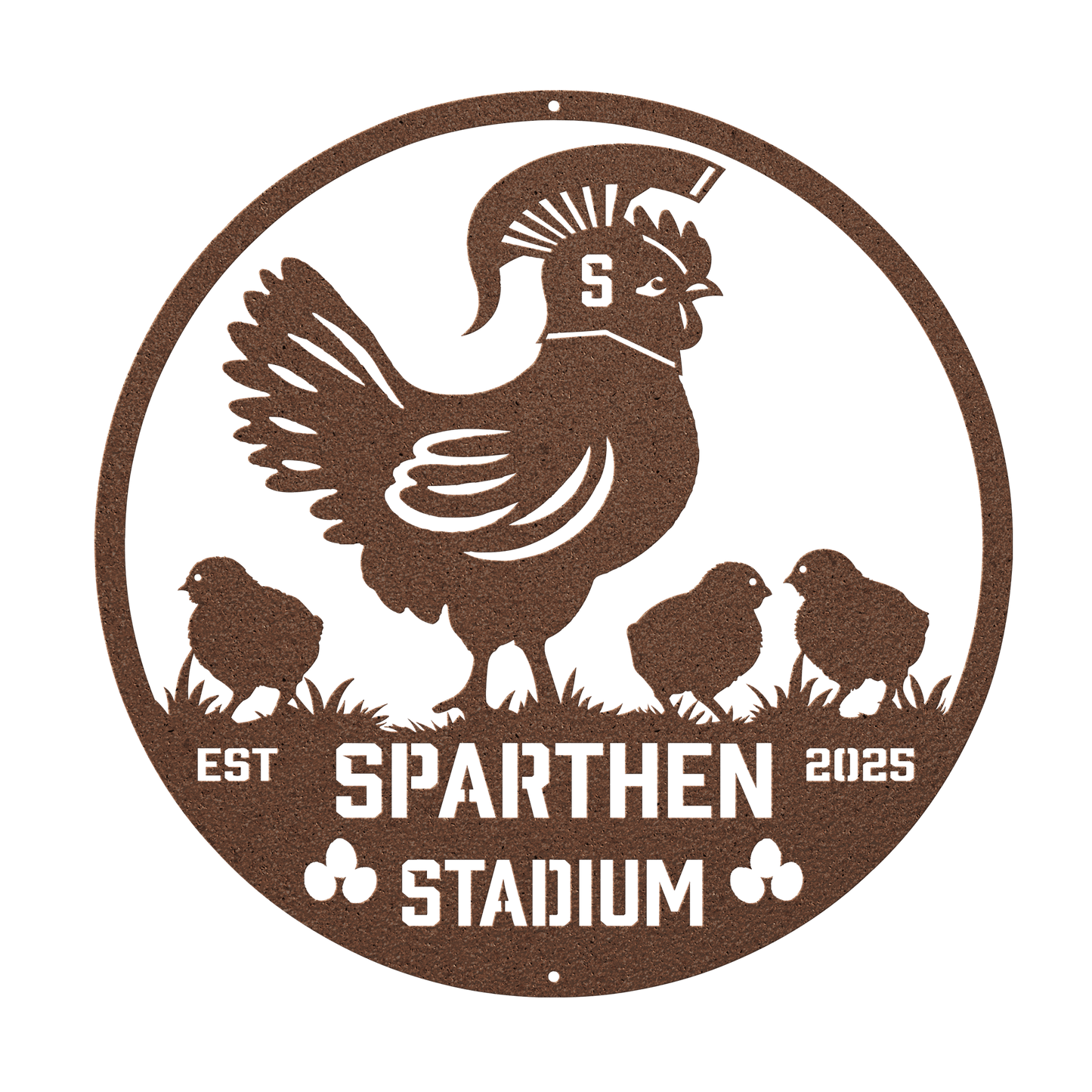 Spart - Hen Stadium Chicken Coop Metal Sign - MISSIRON
