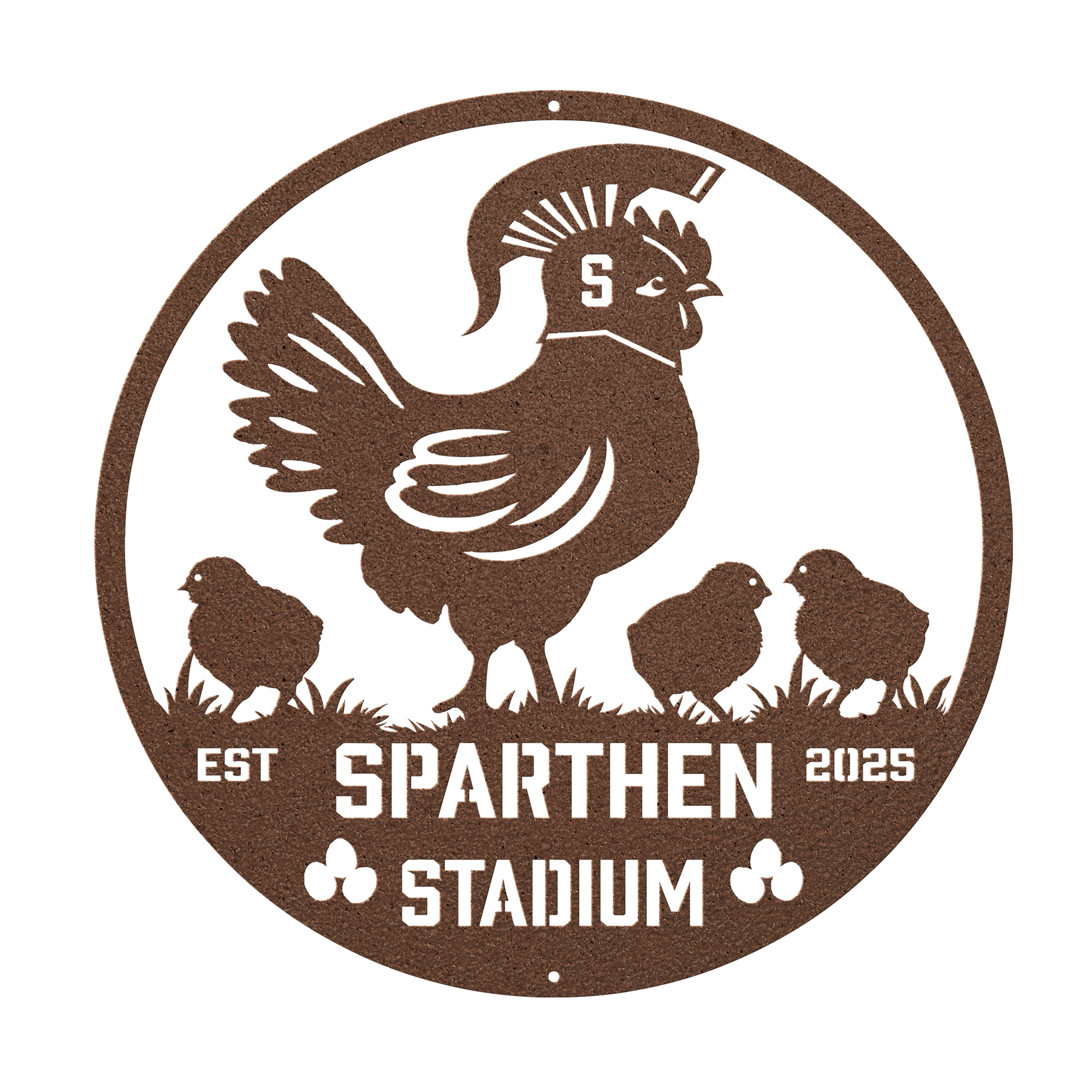Spart - Hen Stadium Chicken Coop Metal Sign - MISSIRON