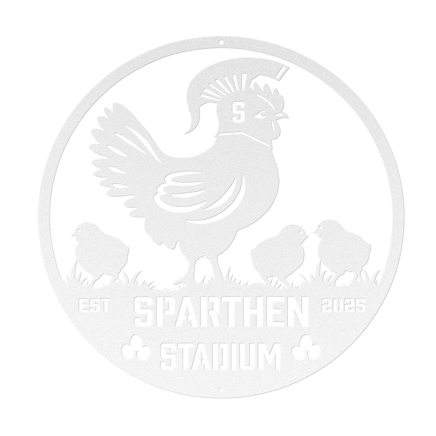 Spart - Hen Stadium Chicken Coop Metal Sign - MISSIRON
