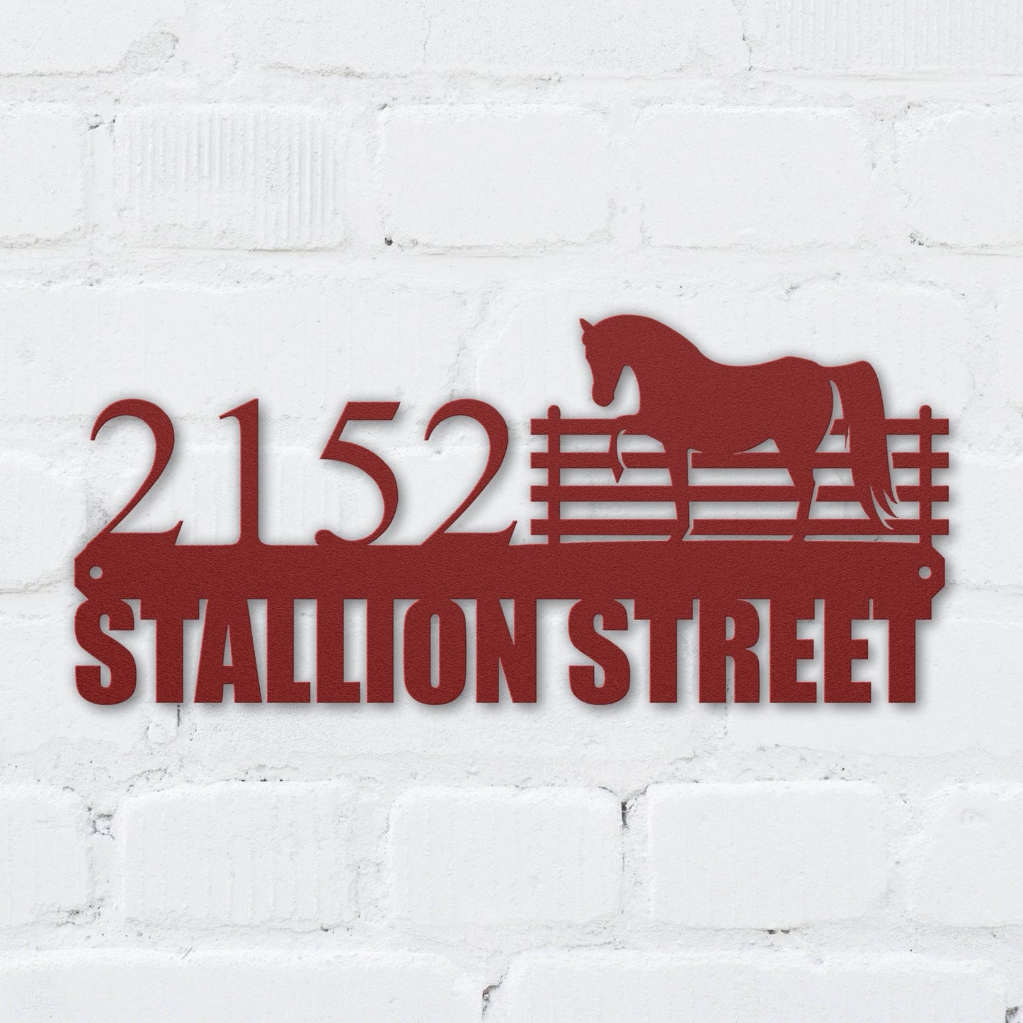 Stallion Street Address Sign - MISSIRON
