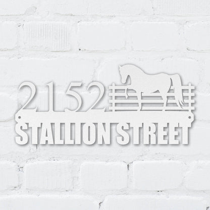 Stallion Street Address Sign - MISSIRON