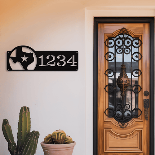 Texas Address Metal Sign - MISSIRON