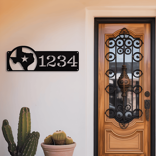Texas Address Metal Sign - MISSIRON