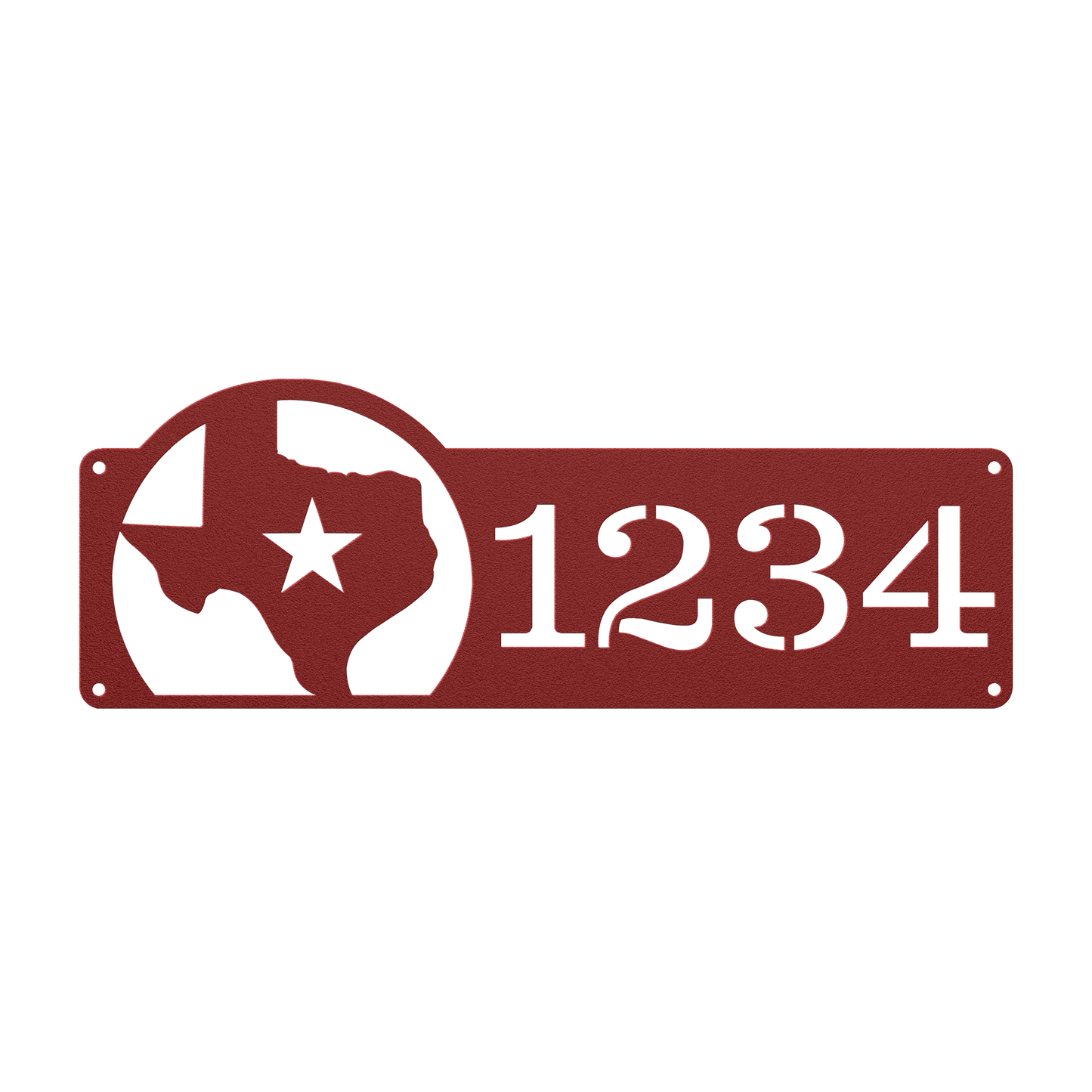 Texas Address Metal Sign - MISSIRON