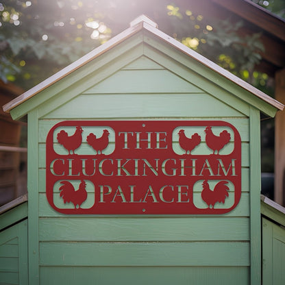 The Cluckingham Palace Chicken Coop Metal Sign - MISSIRON