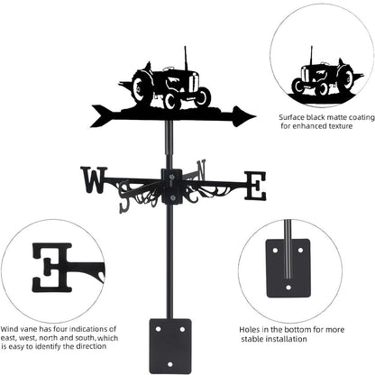 Tractor Stainless Steel Weathervane - MISSIRON