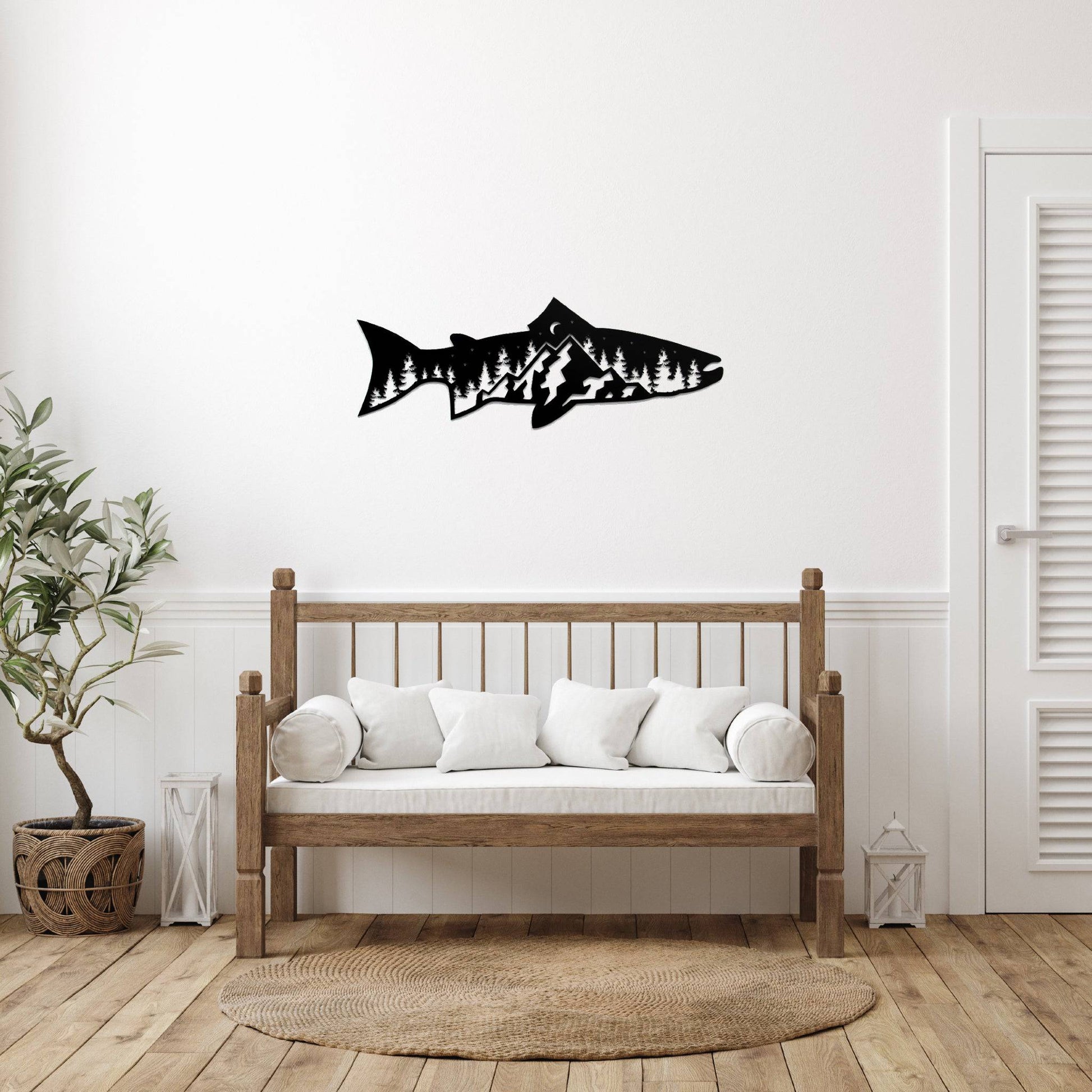Trout Fish Design - Metal Wall Art - MISSIRON