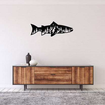 Trout Fish Design - Metal Wall Art - MISSIRON