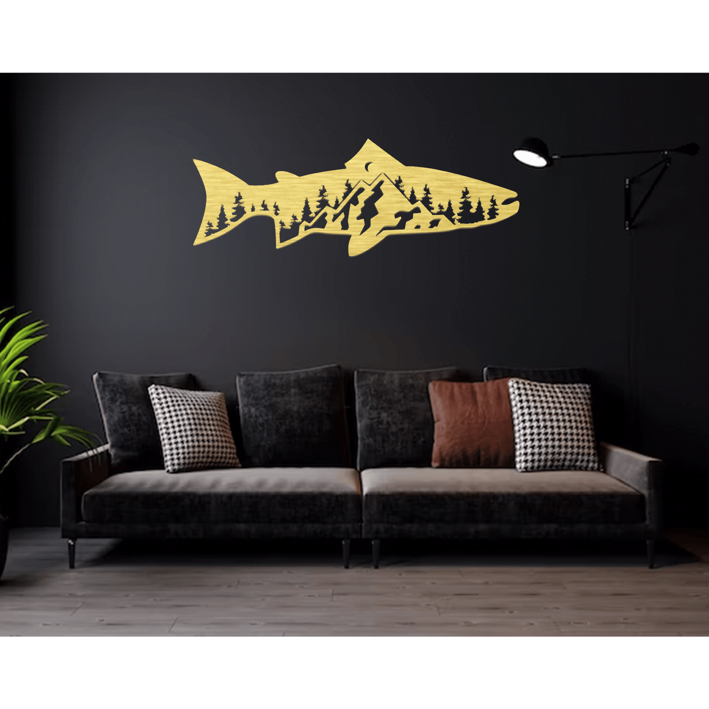 Trout Fish Design - Metal Wall Art - MISSIRON