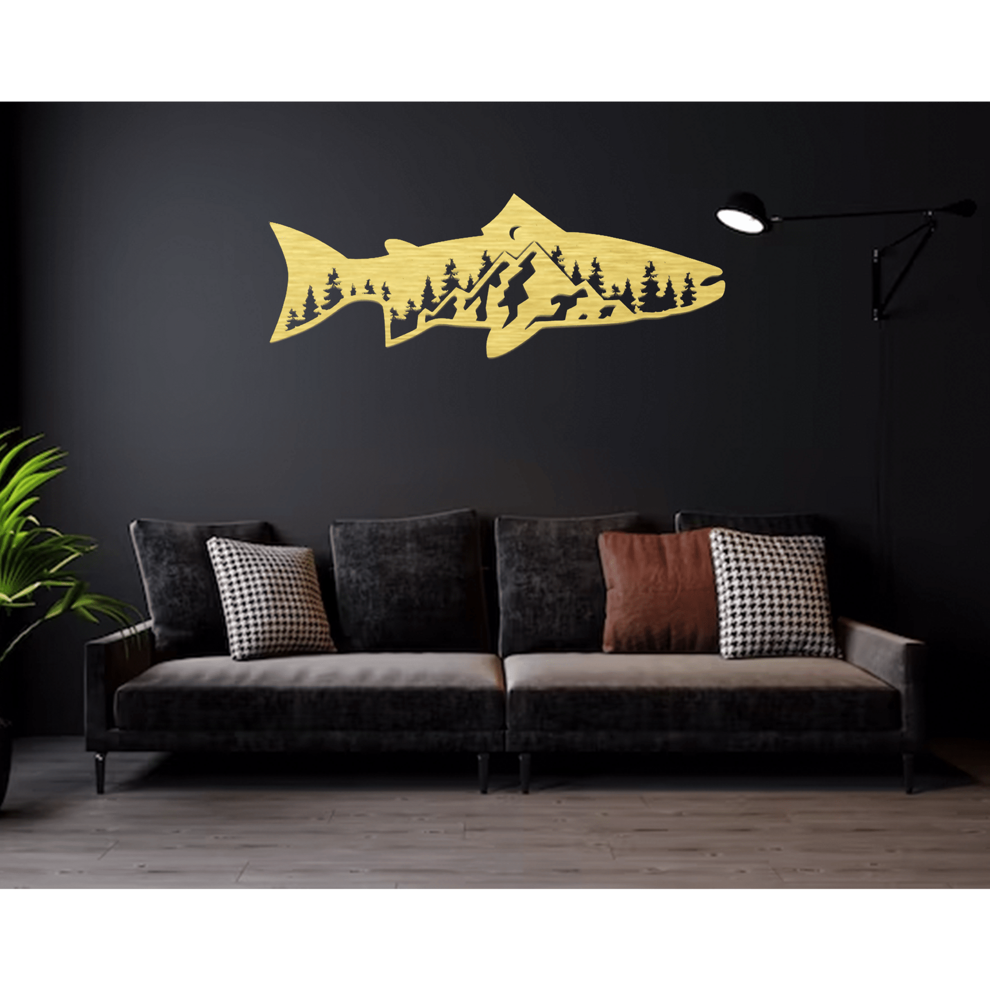 Trout Fish Design - Metal Wall Art - MISSIRON