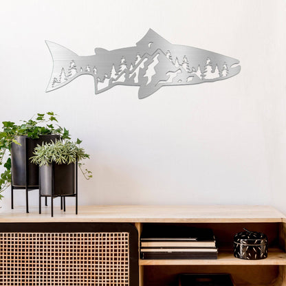 Trout Fish Design - Metal Wall Art - MISSIRON