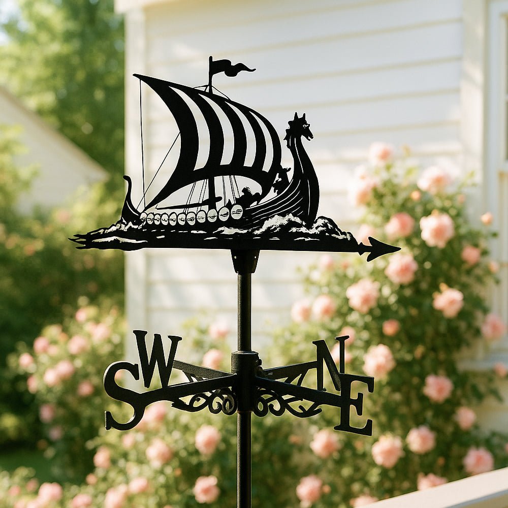 Viking Battle Ship Stainless Steel Weathervane - MISSIRON