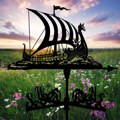 Viking Battle Ship Stainless Steel Weathervane - MISSIRON