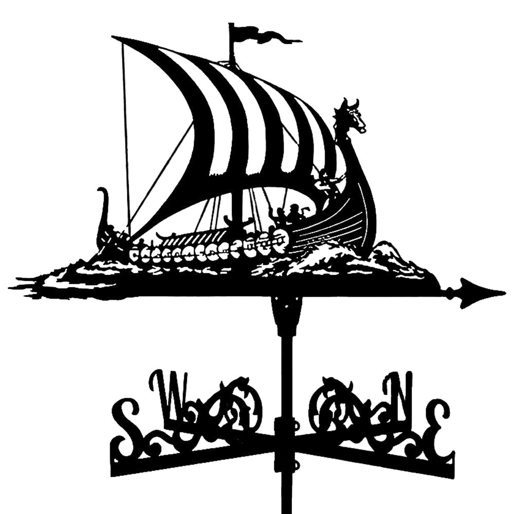 Viking Battle Ship Stainless Steel Weathervane - MISSIRON