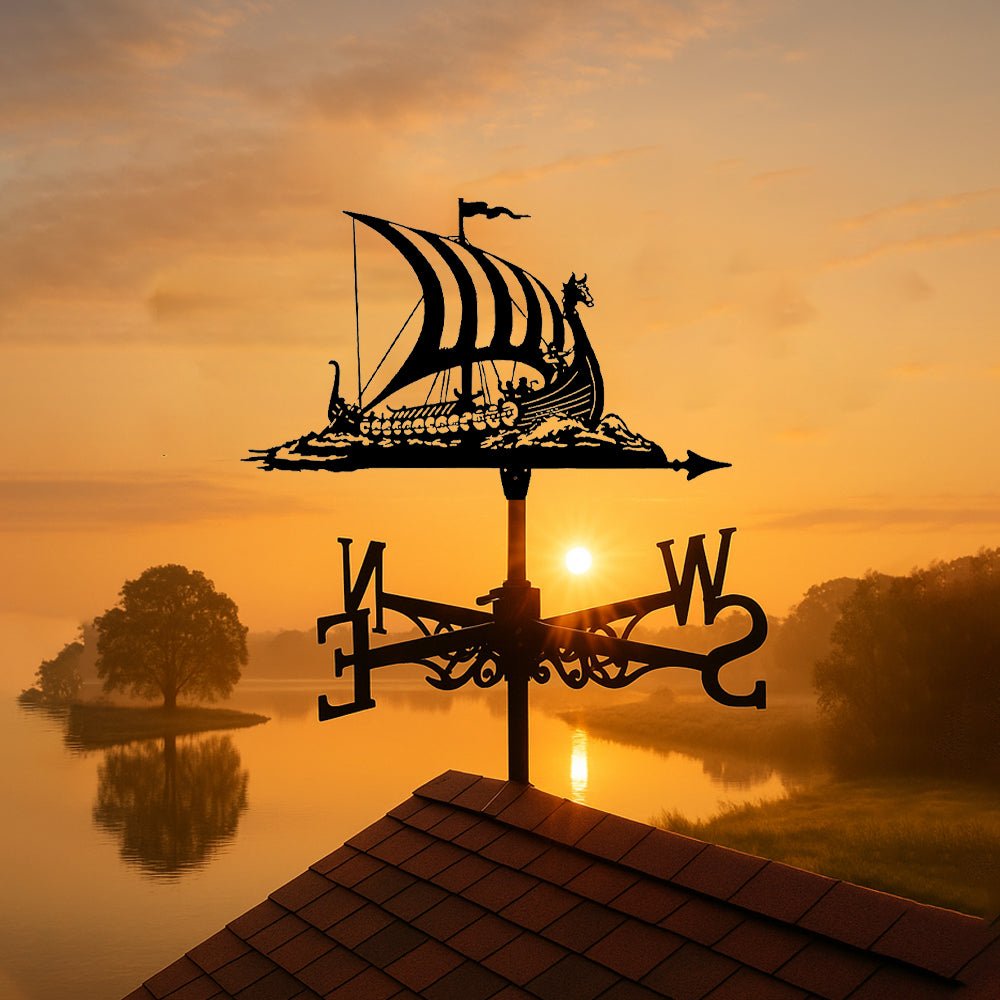 Viking Battle Ship Stainless Steel Weathervane - MISSIRON