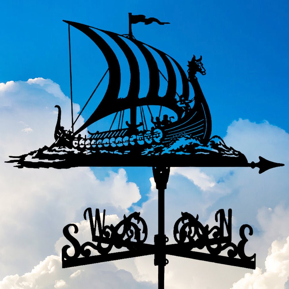 Viking Battle Ship Stainless Steel Weathervane - MISSIRON