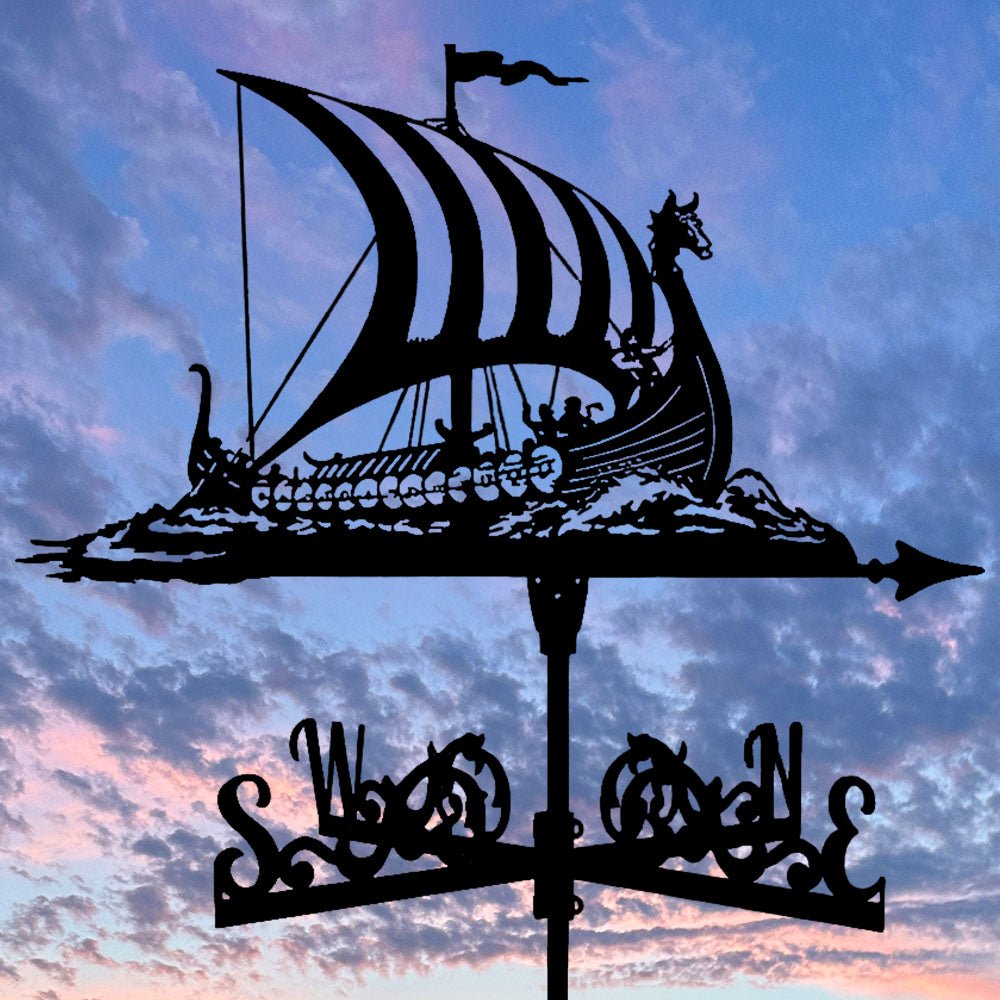 Viking Battle Ship Stainless Steel Weathervane - MISSIRON