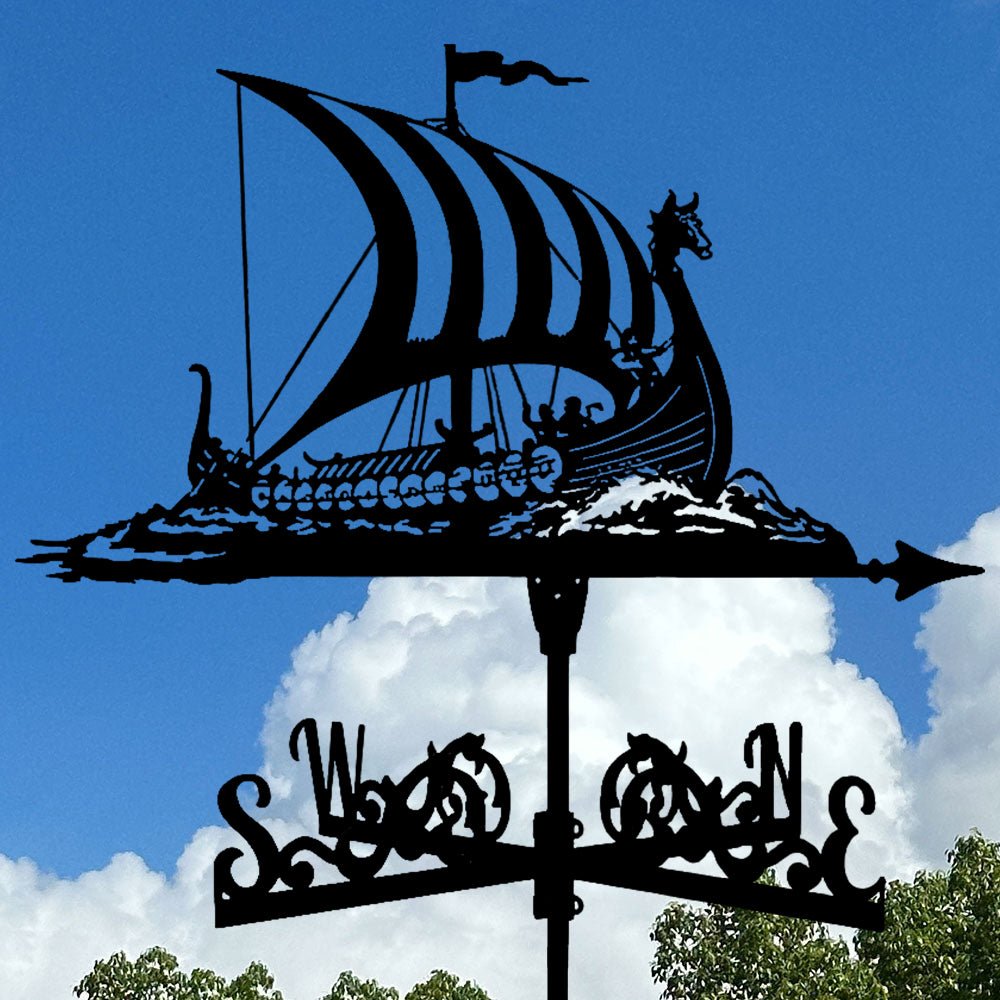 Viking Battle Ship Stainless Steel Weathervane - MISSIRON