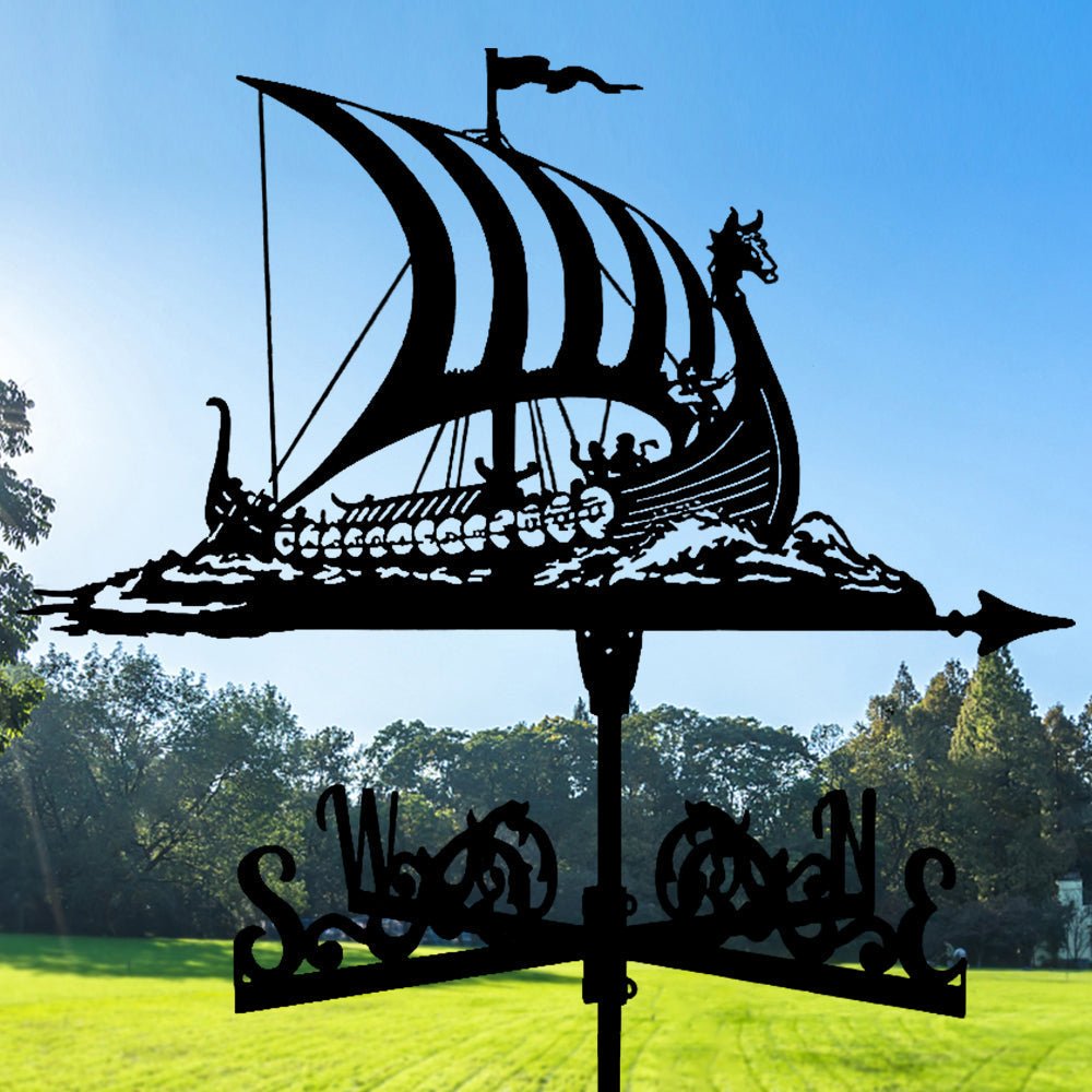 Viking Battle Ship Stainless Steel Weathervane - MISSIRON