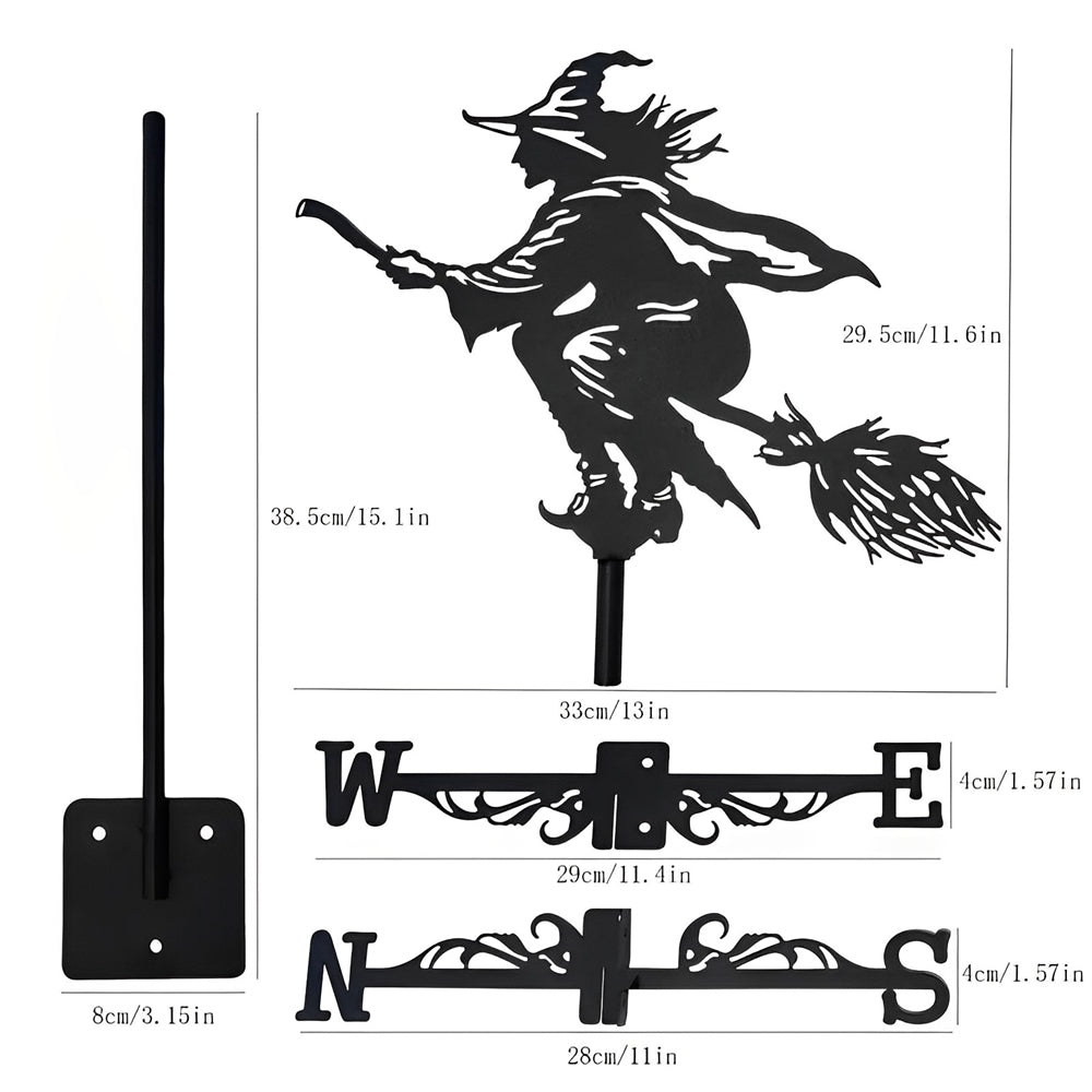 Witch Stainless Steel Weathervane - MISSIRON