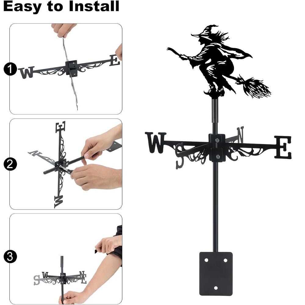 Witch Stainless Steel Weathervane - MISSIRON